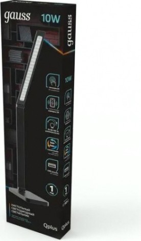 Светильник настольный GAUSS GTL501 Qplus 10w 600lm 3000-6000k 170-265v черный диммируемый q [GT5012]