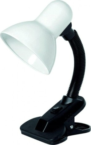 Светильник настольный GLANZEN E27 DL-0001-40-C-white е27 на прищепке белый [DL-0001-40-C-white]