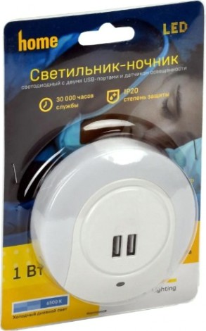 Светильник настольный IEK 001 ночник usb датчик освещения 220в [LDNN5-001-SQ-P-00-S-K01]