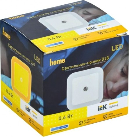 Светильник настольный IEK 018 ночник датчик освещения 220в [LDNN8-018-SQ-P-00-S-K01]