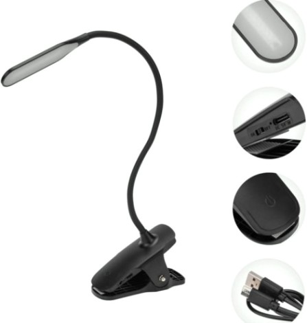 Светильник настольный REXANT 609-033 Click 4Bт, LED, 4000к, диммируемый, черный