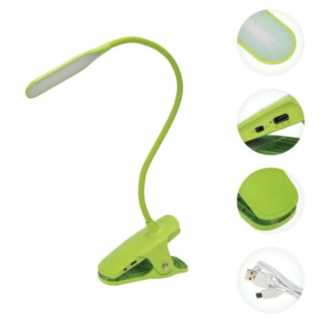 Светильник настольный REXANT 609-036 Click 4Bт, LED, 4000к, диммируемый, зеленый