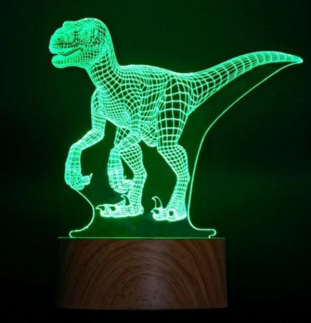 Светильник—ночник настольный GLANZEN RPD-3D-RGB-DINO светодиодный