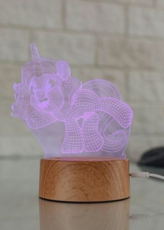 Светильник—ночник настольный GLANZEN RPD-3D-RGB-PONY светодиодный
