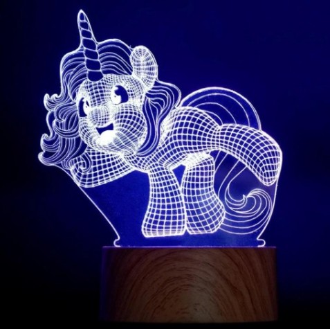 Светильник—ночник настольный GLANZEN RPD-3D-RGB-PONY светодиодный