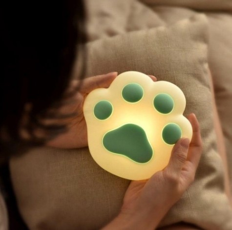 Светильник ночник Neon-Night "Кошачья лапа" силиконовый, бирюзовый [503-006]