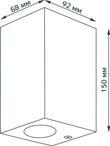 Светильник садово-парковый GAUSS Cube настенный архитектурный, 2xgu10, 67*92*150mm [GD159]