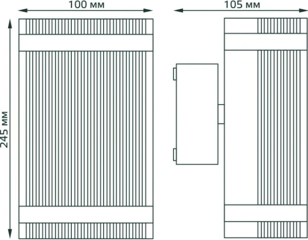 Светильник садово-парковый GAUSS Enigma настенный архитектурный, 2xgu10, 100*105*245mm [GD161]