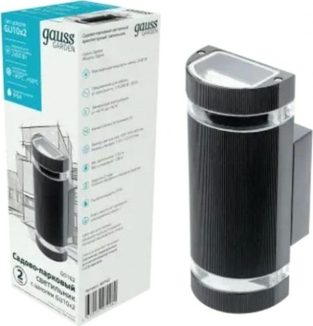 Светильник садово-парковый GAUSS Enigma настенный архитектурный, 2xgu10, 100*105*300mm [GD162]