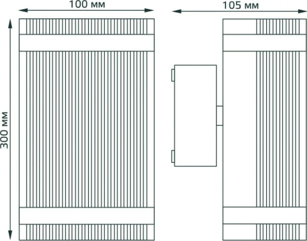 Светильник садово-парковый GAUSS Enigma настенный архитектурный, 2xgu10, 100*105*300mm [GD162]