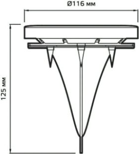 Светильник садово-парковый GAUSS GS001 на солнечных батареях 4000k