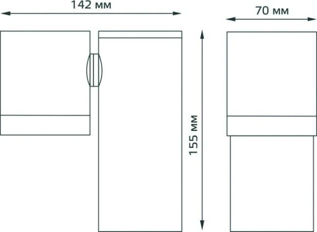 Светильник садово-парковый GAUSS Sonata настенный архитектурный, 1xgu10, 142x155x70mm [GD151]