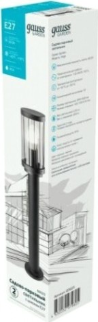 Светильник садово-парковый GAUSS Vega столб 10.5*80cm, 170-240v / 50hz, 1xe27 [GD024]