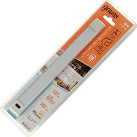 Светильник сенсорный GAUSS D модель 6w 400lm 4000k 170-260v 300mm диммируемый [9025531206]