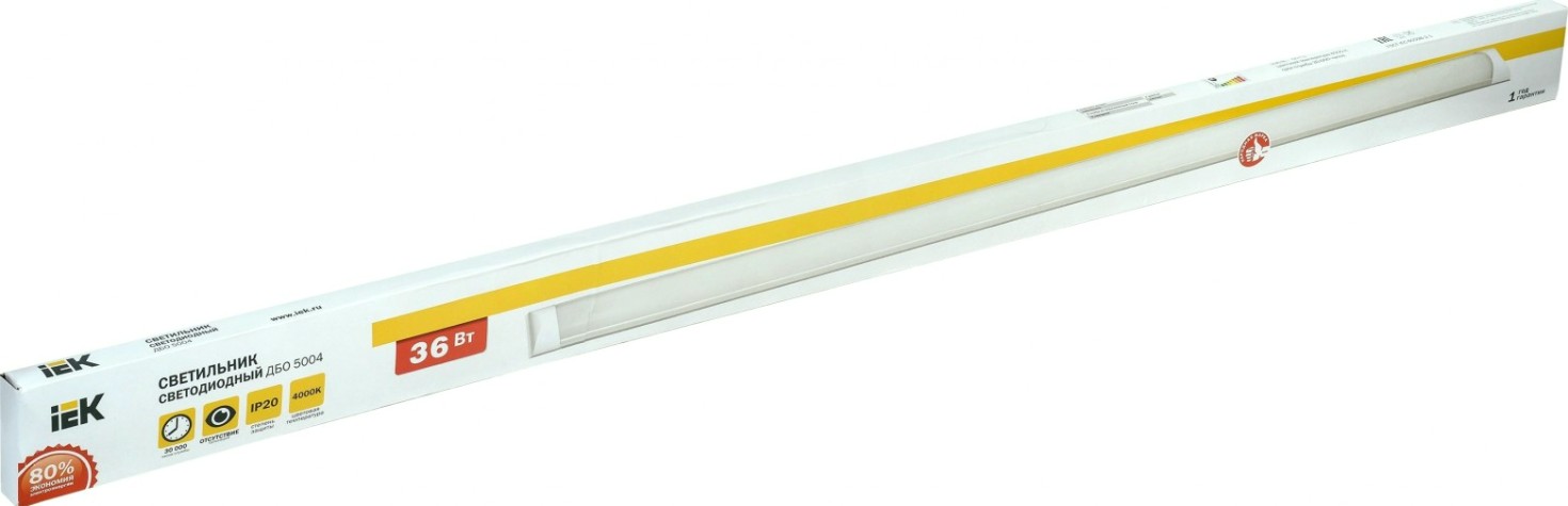 Светильник светодиодный линейный IEK ДБО 5004 36Вт 4000К IP20 алюминий [LDBO0-5004-36-4000-K03]