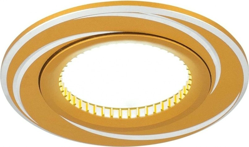Светильник точечный GAUSS AL015 aluminium круг. золото/хром, gu5.3