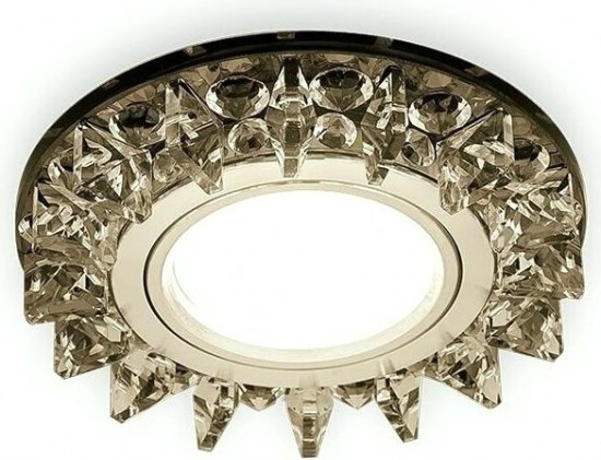 Светильник точечный GAUSS BACKLIGHT BL035 кругл. черный/кристалл/хром, gu5.3, led 2700k [BL035]