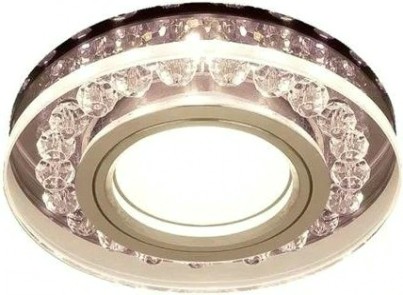 Светильник точечный GAUSS BACKLIGHT BL046 кругл. черный/кристалл/хром, gu5.3, led 2700k [BL046]