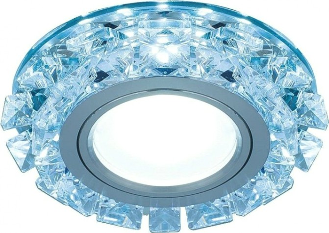 Светильник точечный GAUSS BACKLIGHT BL050 кругл. кристалл/хром, gu5.3, led 4100k [BL050]