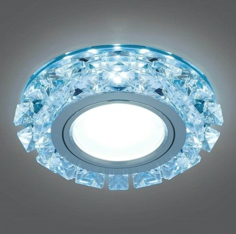 Светильник точечный GAUSS BACKLIGHT BL050 кругл. кристалл/хром, gu5.3, led 4100k [BL050]