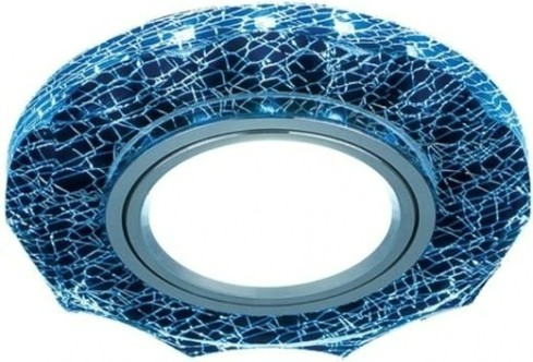 Светильник точечный GAUSS BACKLIGHT круг гран. черный/серебро/хром, gu5.3, led 4100k [BL070]