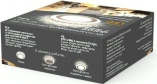 Светильник точечный GAUSS BACKLIGHT кругл. белый/белый, gu5.3, 3w, led 3000k [BL083]