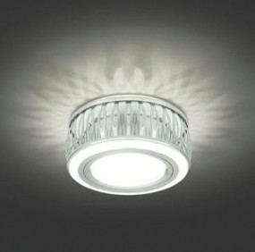 Светильник точечный GAUSS BACKLIGHT кругл. белый/белый, gu5.3, 3w, led 3000k [BL094]