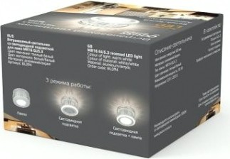Светильник точечный GAUSS BACKLIGHT кругл. белый/белый, gu5.3, 3w, led 3000k [BL094]