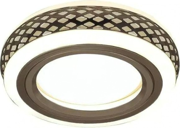 Светильник точечный GAUSS BACKLIGHT кругл. бронза/белый, gu5.3, 3w, led 3000k [BL082]