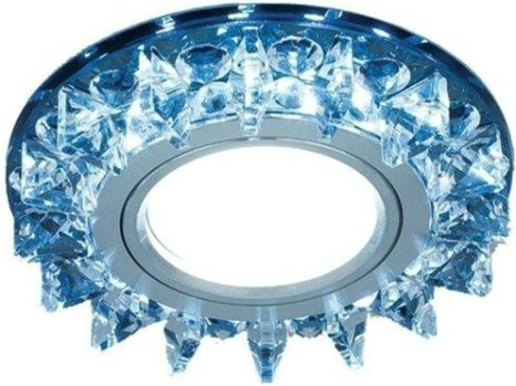 Светильник точечный GAUSS BACKLIGHT кругл. черный/кристалл/хром, gu5.3, led 4100k [BL036]