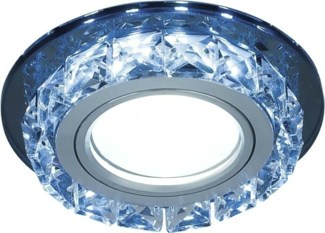 Светильник точечный GAUSS BACKLIGHT кругл. черный/кристалл/хром, gu5.3, led 4100k [BL042]