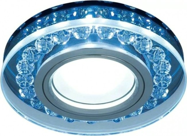 Светильник точечный GAUSS BACKLIGHT кругл. черный/кристалл/хром, gu5.3, led 4100k [BL047]