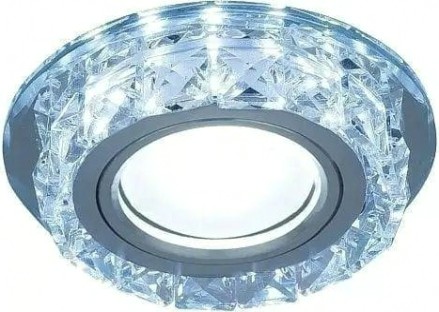 Светильник точечный GAUSS BACKLIGHT кругл. кристалл/хром, gu5.3, led 4100k [BL040]