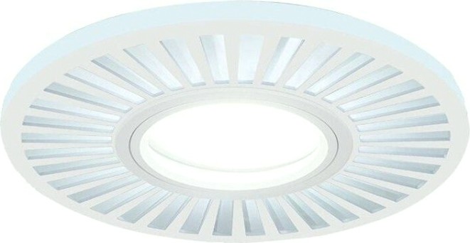 Светильник точечный GAUSS BACKLIGHT кругл./узор. белый, gu5.3, 3w, led 3000k [BL137]