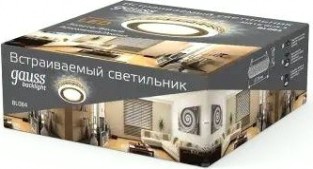 Светильник точечный GAUSS BACKLIGHT кругл. золото/белый, gu5.3, 3w, led 3000k [BL084]