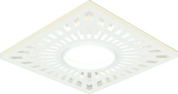 Светильник точечный GAUSS BACKLIGHT квадрат. белый, gu5.3, 3w, led 3000k [BL127]