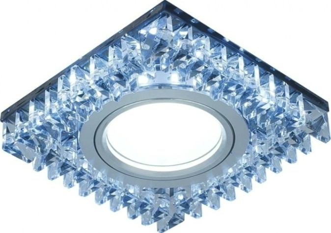 Светильник точечный GAUSS BACKLIGHT квадрат. черн.кристал/хром, gu5.3, led 4100k [BL032]