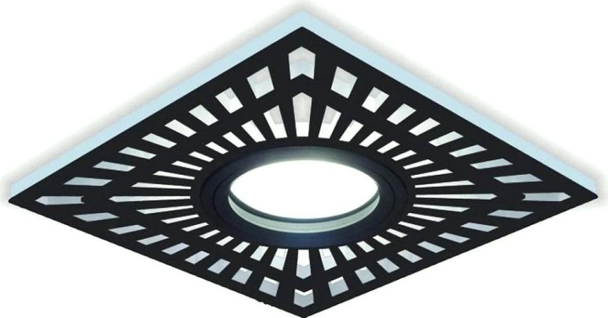 Светильник точечный GAUSS BACKLIGHT квадрат. черный, gu5.3, 3w, led 4000k [BL126]