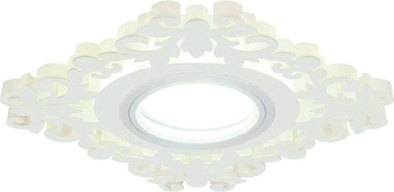 Светильник точечный GAUSS BACKLIGHT квадрат/узор. белый, gu5.3, 3w, led 3000k [BL131]