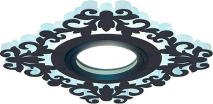 Светильник точечный GAUSS BACKLIGHT квадрат/узор. черный, gu5.3, 3w, led 4000k [BL129]