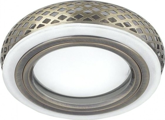 Светильник точечный GAUSS BL082P набор 3w + лампа mr16 6,5w 470lm 3000k gu5.3 led