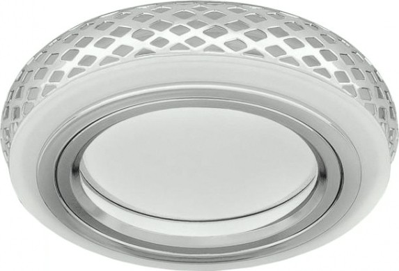 Светильник точечный GAUSS BL085P набор 3w + лампа mr16 6,5w 470lm 3000k gu5.3 led