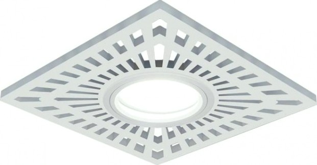 Светильник точечный GAUSS BL128P набор 3w + лампа mr16 6,5w 480lm 4100k gu5.3 led