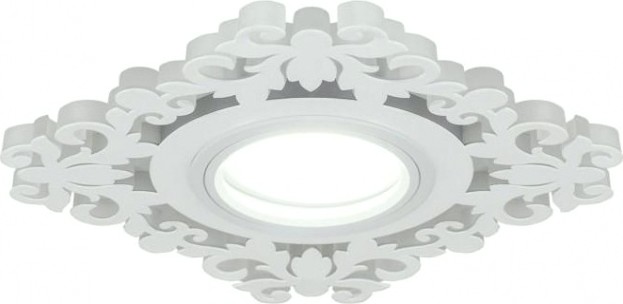 Светильник точечный GAUSS BL130P набор 3w + лампа mr16 6,5w 480lm 4100k gu5.3 led