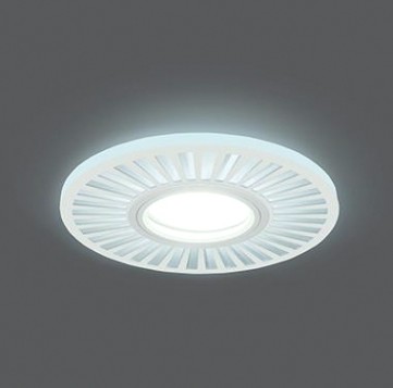 Светильник точечный GAUSS BL136P набор 3w + лампа mr16 6,5w 480lm 4100k gu5.3 led