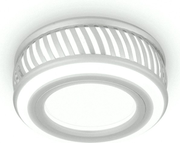 Светильник точечный GAUSS BL143P набор 3w + лампа mr16 6,5w 470lm 3000k gu5.3 led