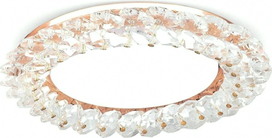 Светильник точечный GAUSS GX tablet круг. кристалл/золото, gx53 [GX211]