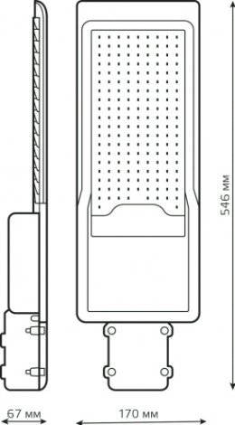 Светильник уличный GAUSS LED Avenue 150W 15000lm 5000K 190-250V КСС "Д" ip65 [629536305]