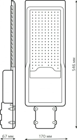 Светильник уличный GAUSS LED Avenue 150W 15000lm 5000K 190-250V КСС "Ш" ip65 [629534305]
