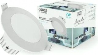 Светильник встраиваемый GAUSS 946 411 207 кругл. белый, 7w,90х90х56, ø65мм, 520 lm led 4000k [946411207]